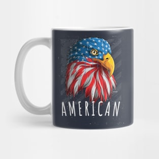 Eagle with American flag Mug